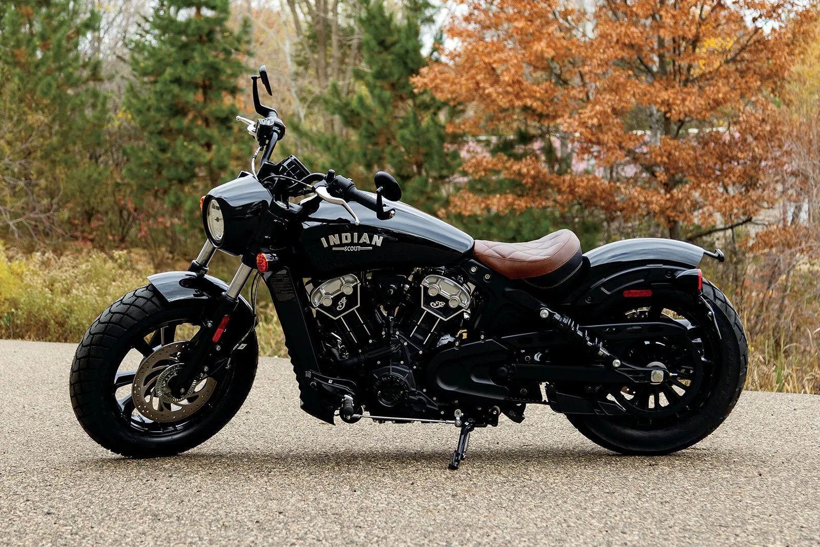 Mustang Solo Touring Seat - Brun Vinyl