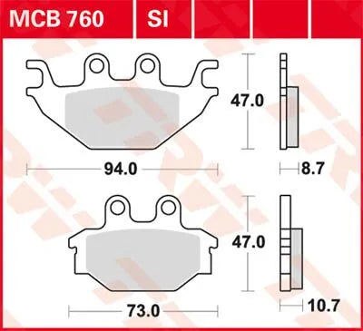 Trw All Round Sintered Metal Brake Pads Set Of 2