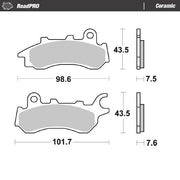 Moto-master Ceramic Brake Pads For Sports Touring Motorcycles