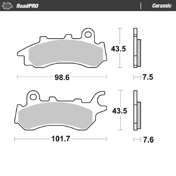 Moto-master Ceramic Brake Pads For Sports Touring Motorcycles