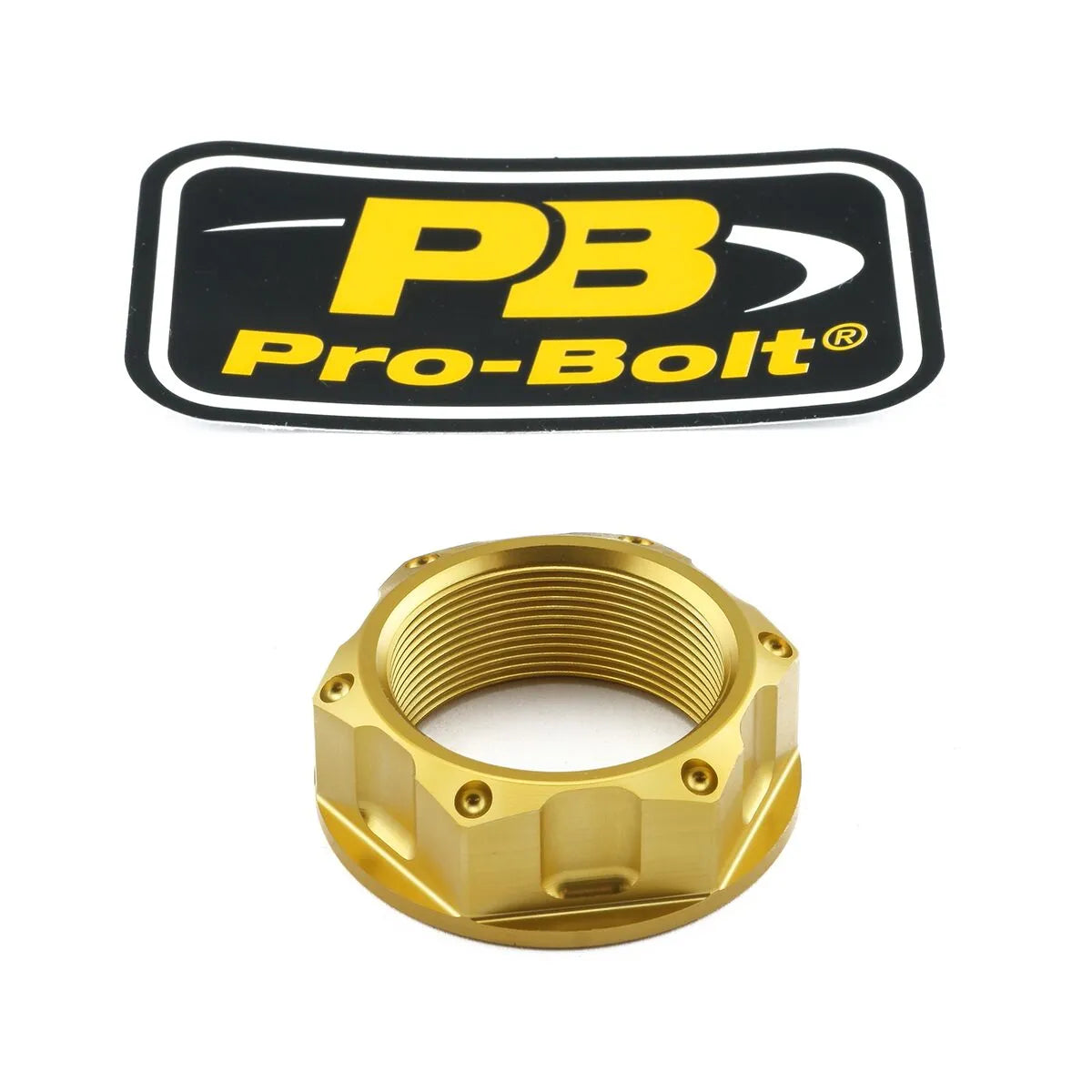 Pro Bolt Aluminium Top Yoke Møtrik - Guld