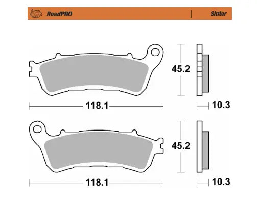 Moto-master Roadpro Sinter Brake Pad Rear