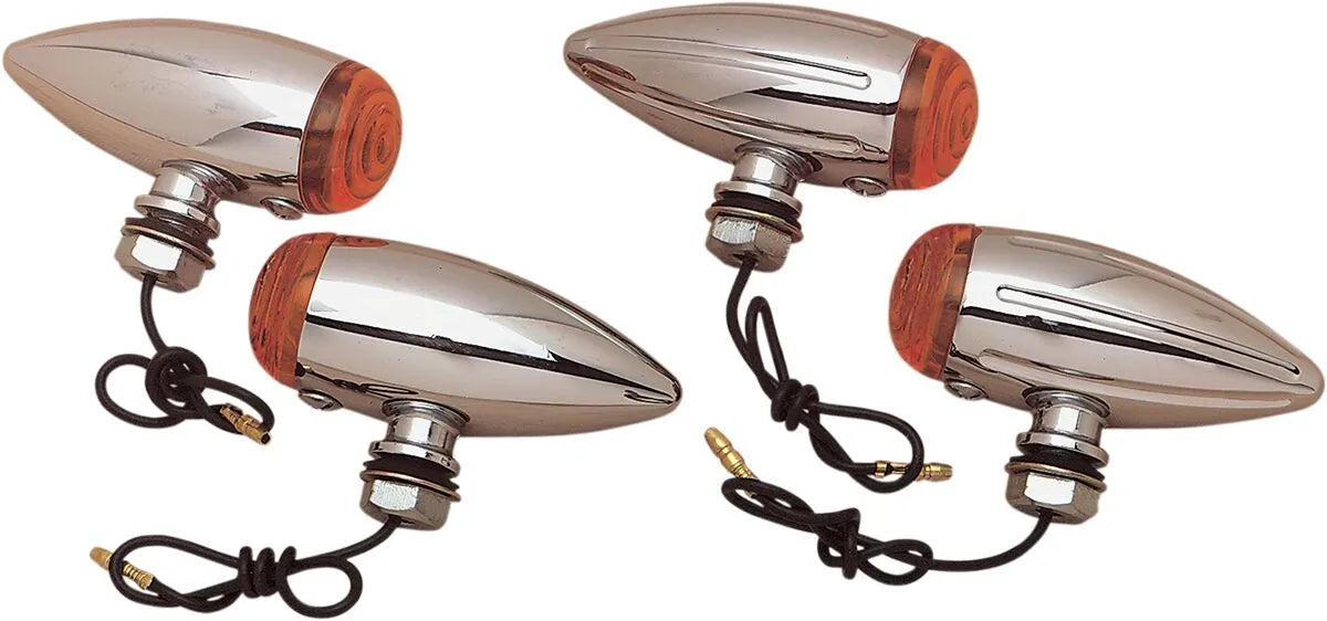 Drag Specialties Marker Lights - Chrome, Amber Lens