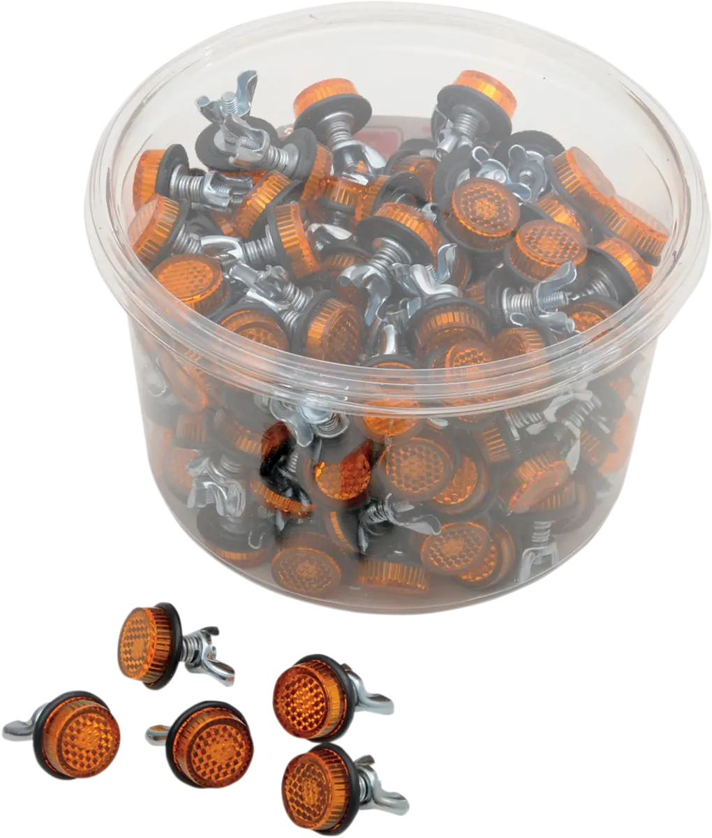 Chris Products License Plate Reflectors - Amber Plastic