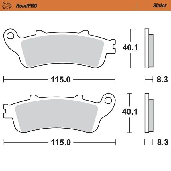Moto-master Roadpro Sinter Brake Pad Rear