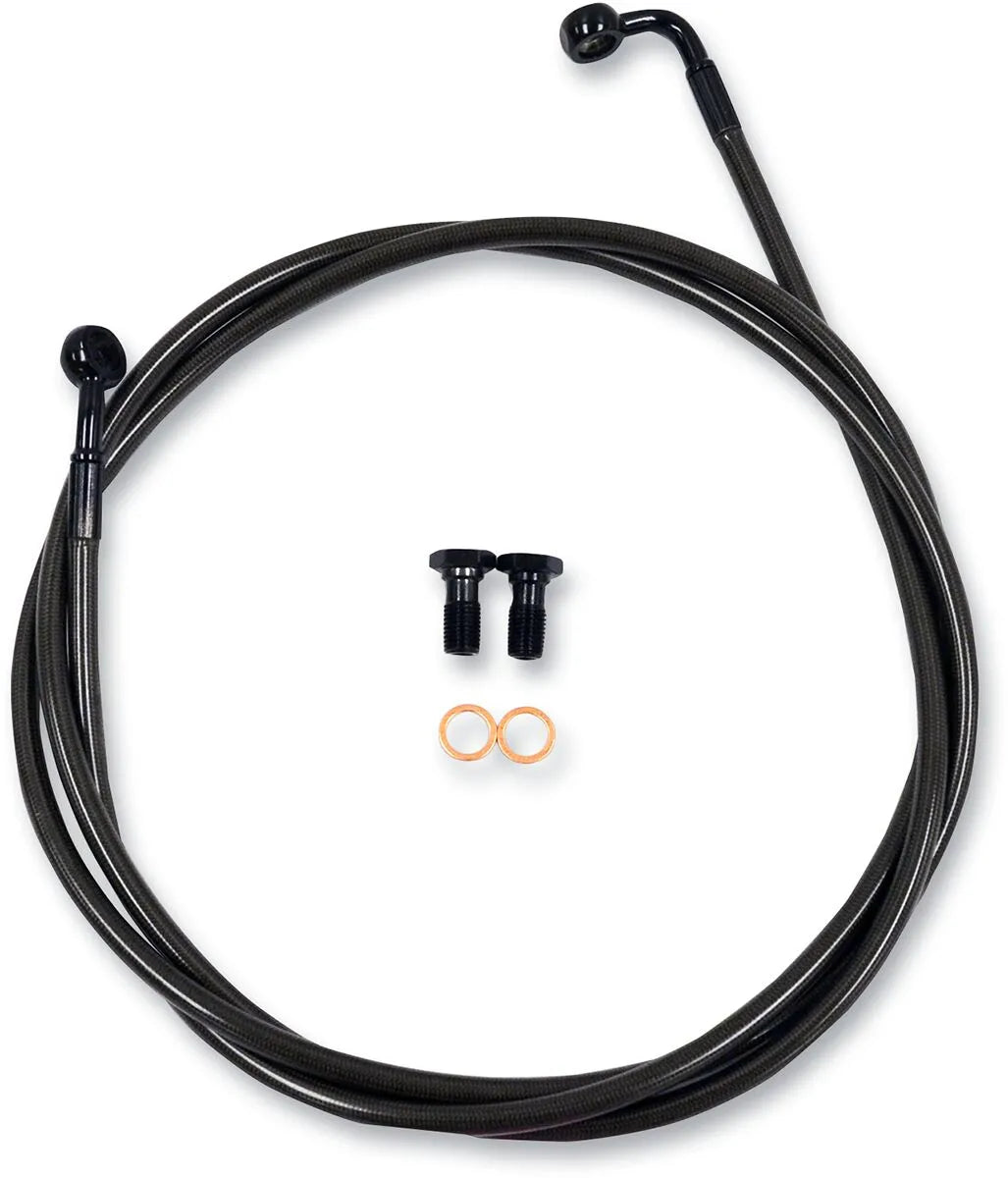 La Choppers Midnight Braided Brake Line Kit For Ape Hangers