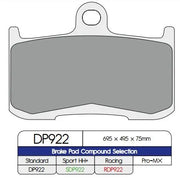 Dp Brakes Standard Sintered Metal Brake Pads