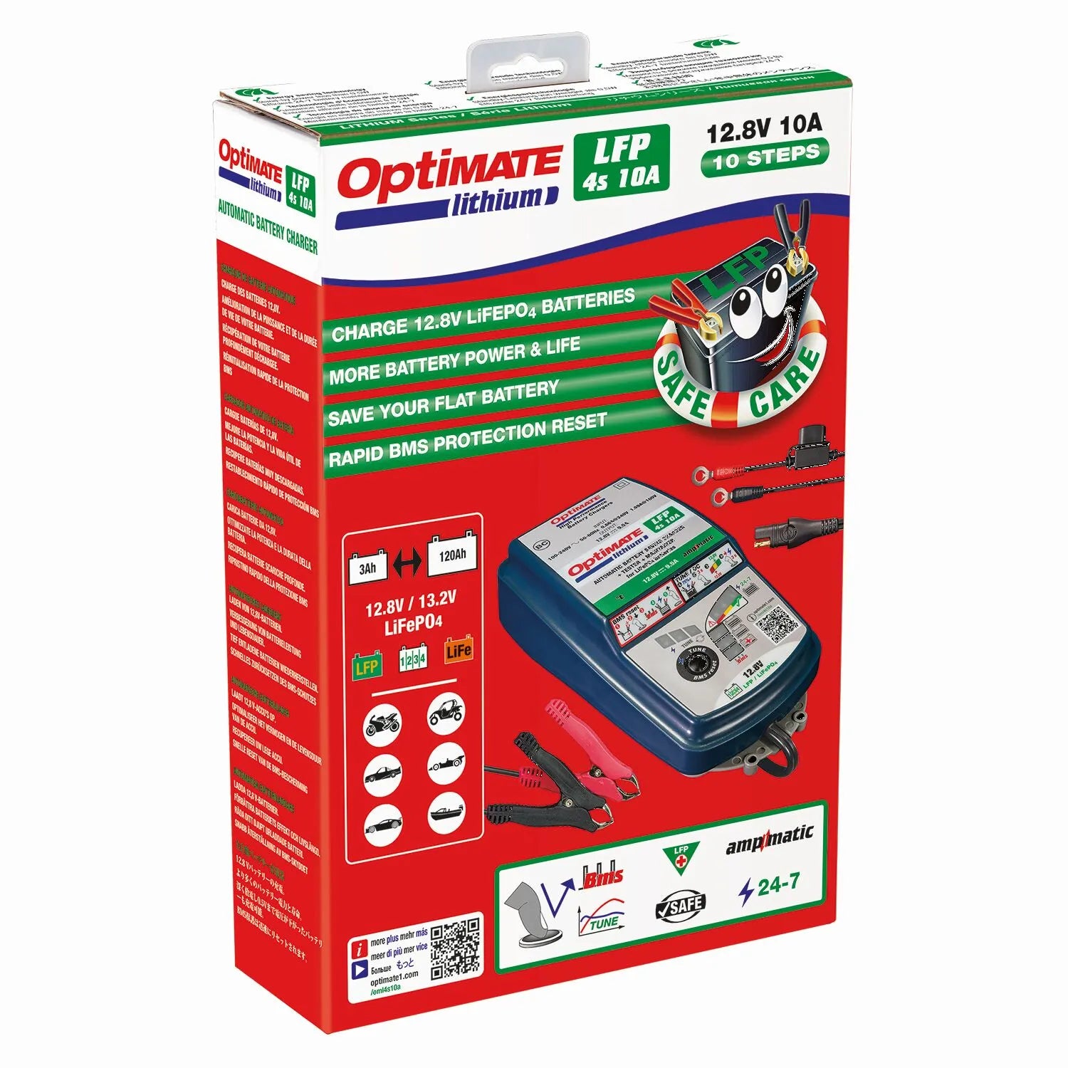 Tecmate Optimate Lithium Lfp 4s 10a batterioplader