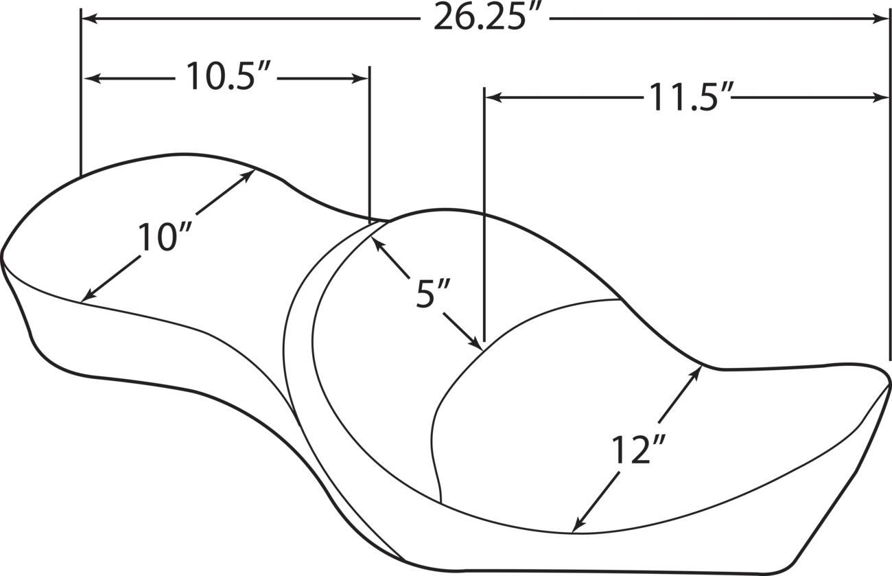 Drag Specialties 2-up Double Bucket Seat