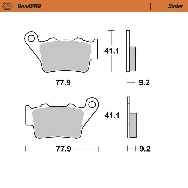 Moto-master Roadpro Sinter Scooter Brake Pads