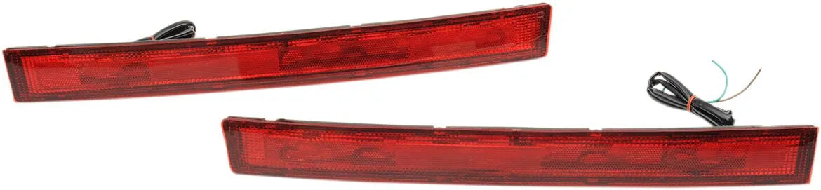Parts Unlimited Saddlebag Side Light Lens - Rød