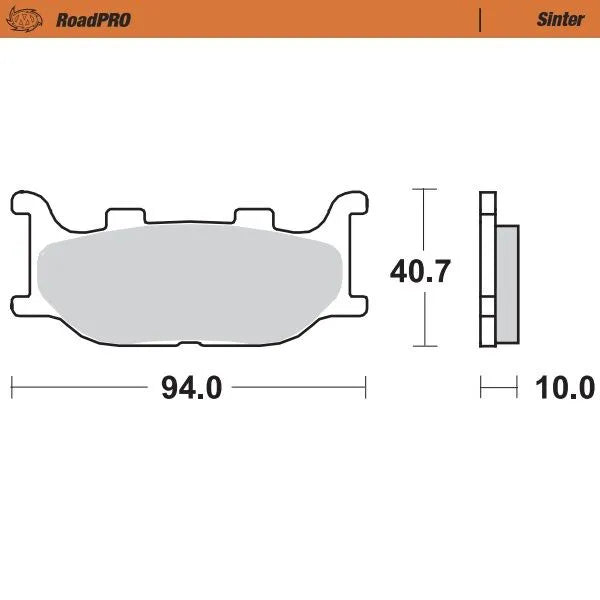 Moto-master Roadpro Sintered Brake Pad Front