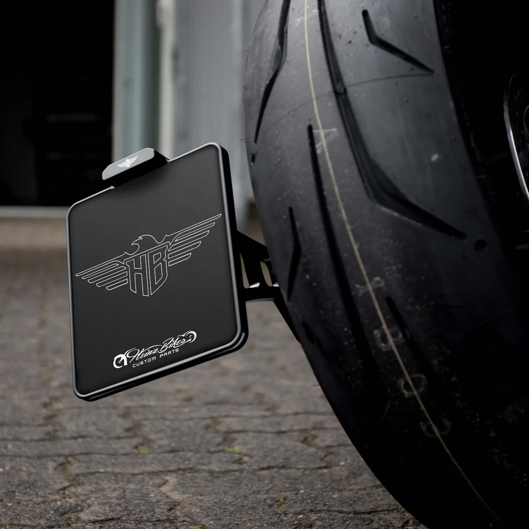 Heinz Bikes Side Mount License Plate Holder For Harley Davidson