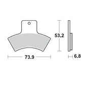 Moto-master Racing Sintered Brake Pads For Atv