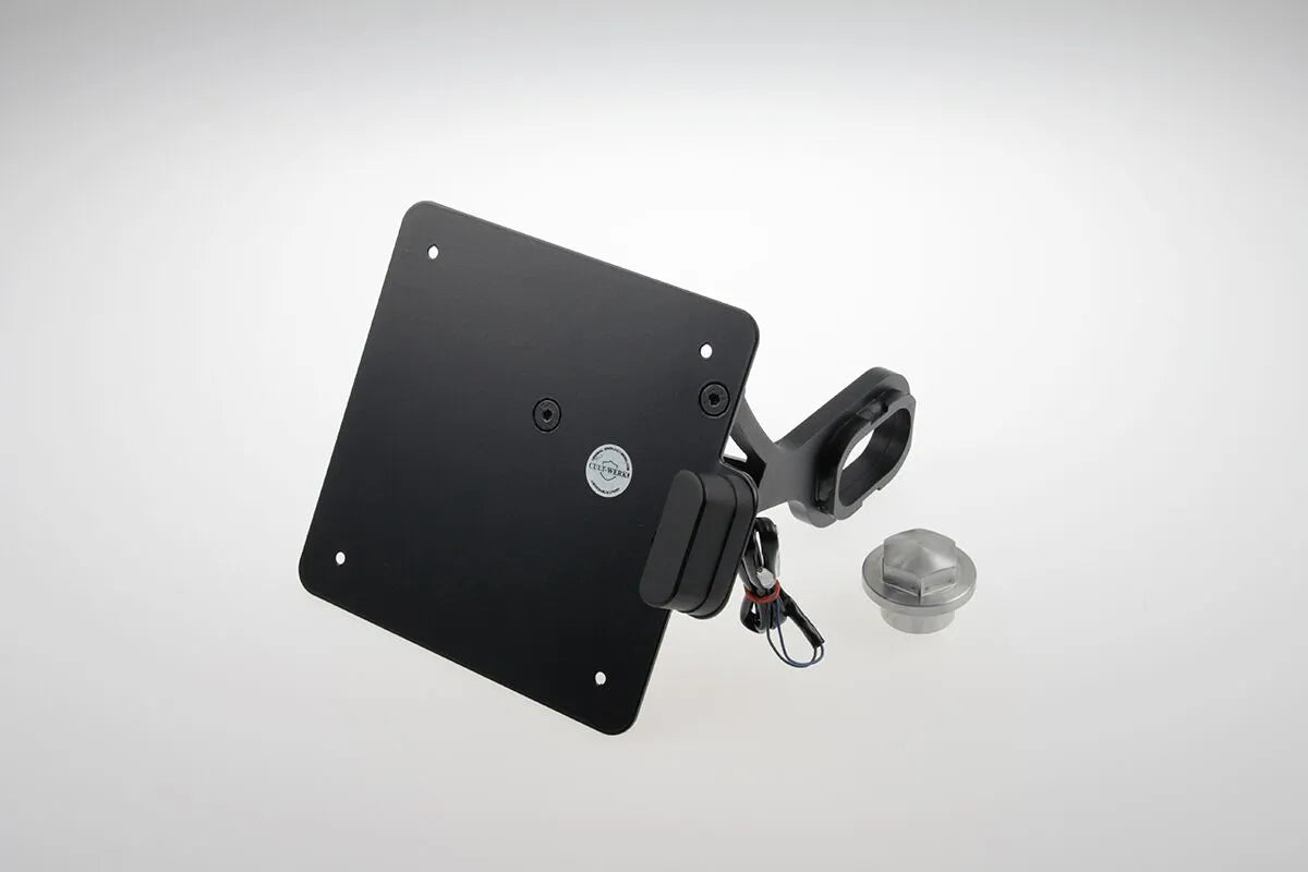 Cult Werk License Plate Holder - Black Steel