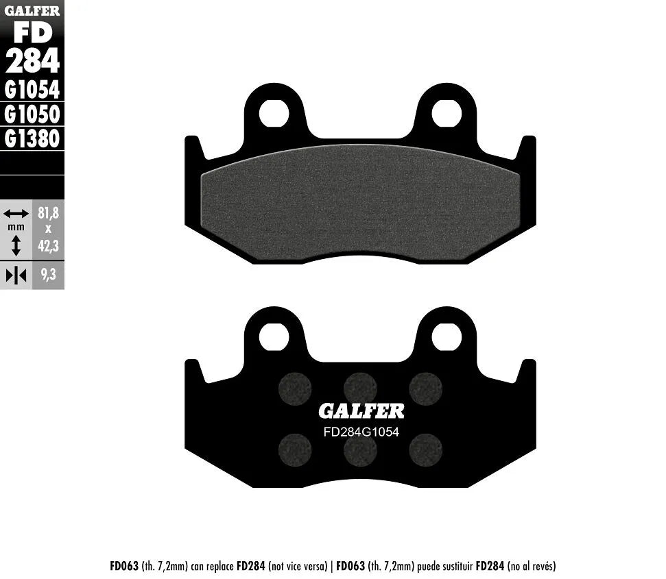 Galfer Semi-metallic Brake Pads For Oem Replacement