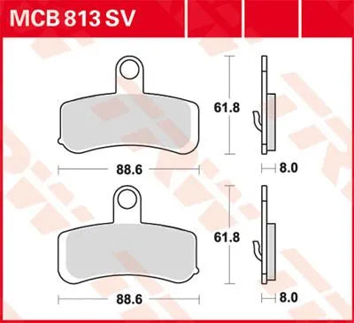 Trw Sv Series Sintered Brake Pads - Front
