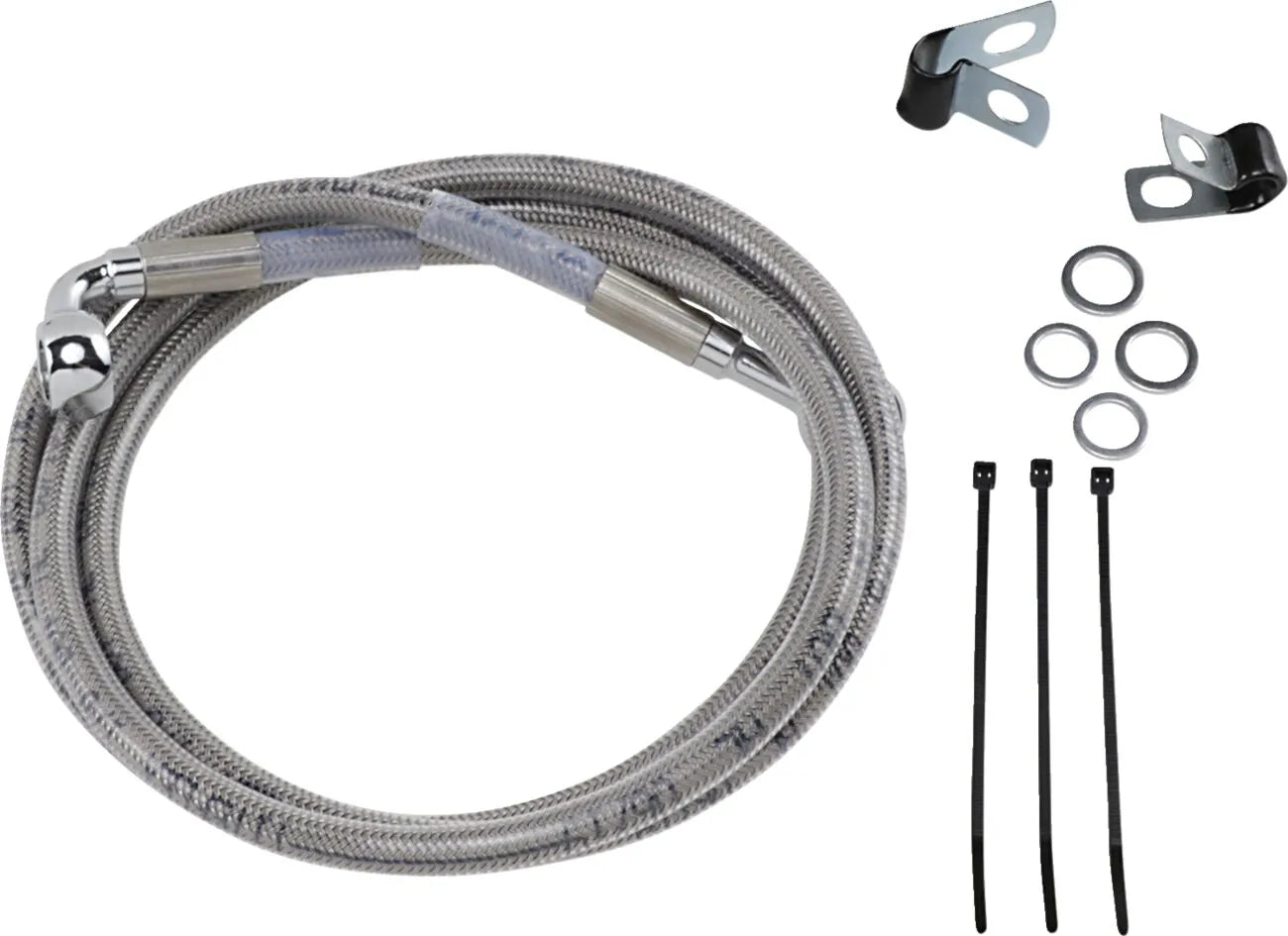 Drag Specialties Extended Brake Line Kit Stainless Steel