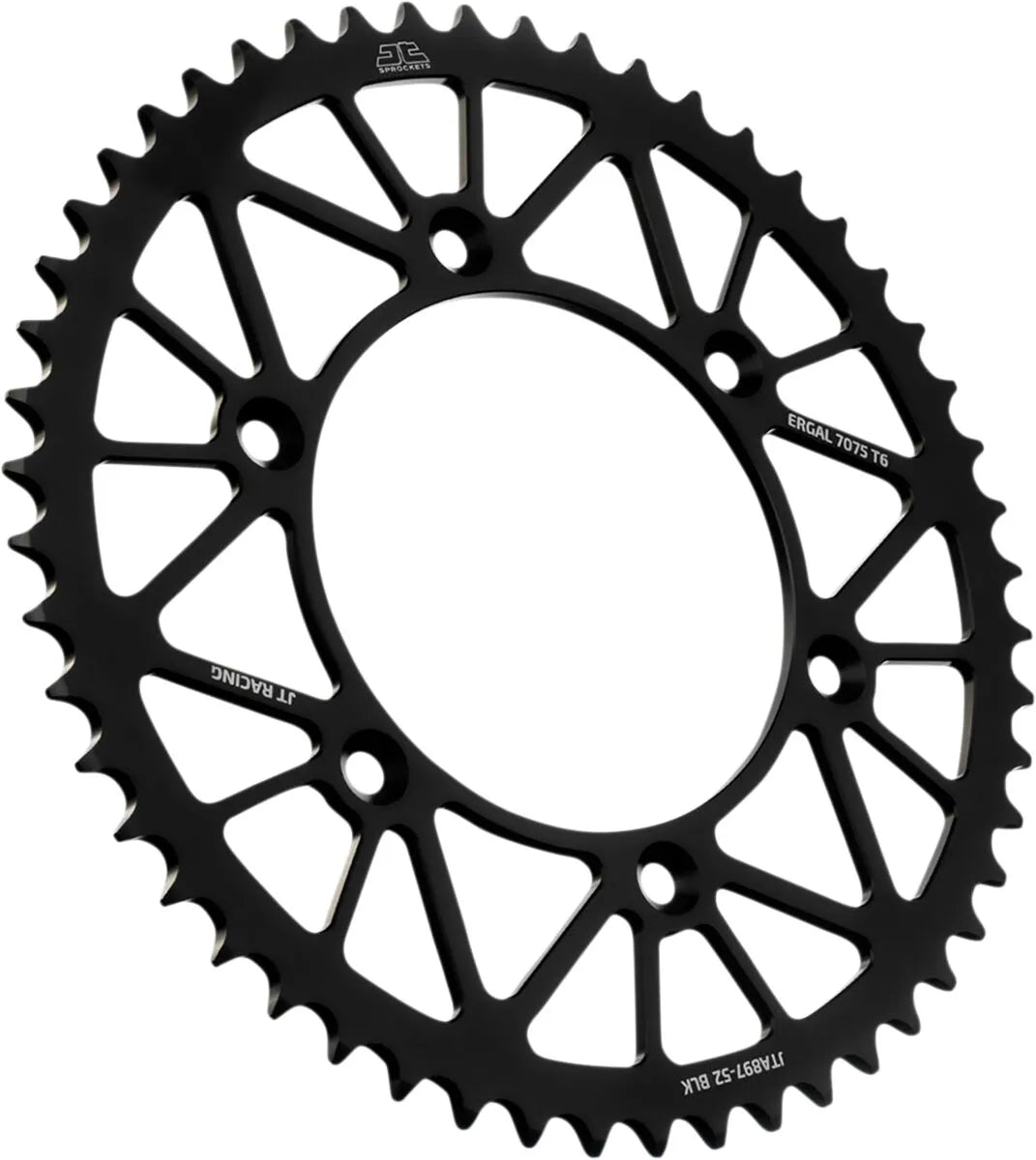 JT Sprockets Racelite Aluminium Baghjul - 52t Sort