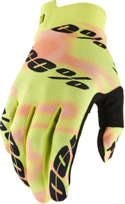 100% Itrack Gloves - Black/Pink/Yellow