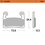 Moto-master Roadpro Sinter Brake Pad Front Sintered Metal