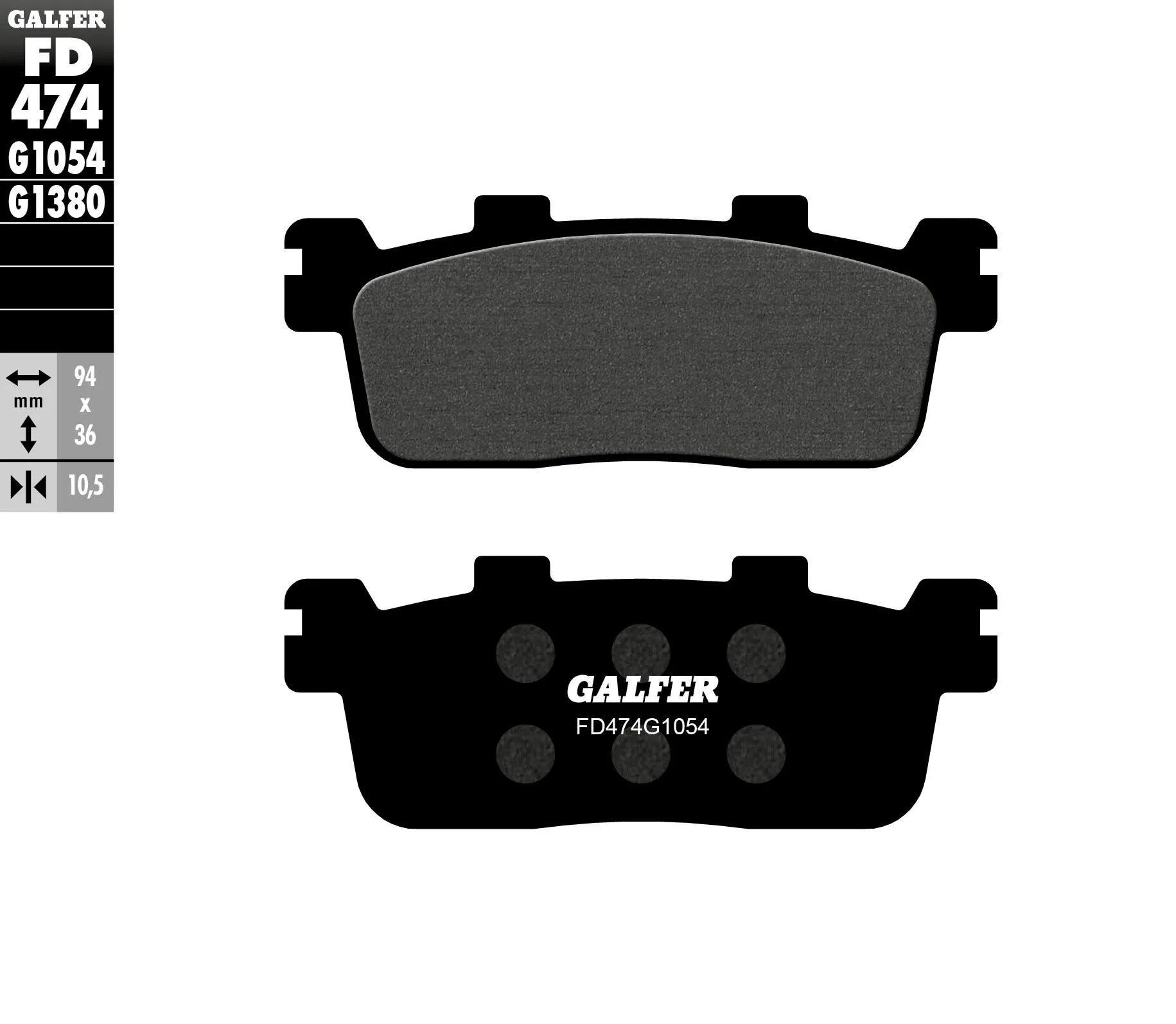 Galfer Semi-metallic Brake Pads For Oem Replacement