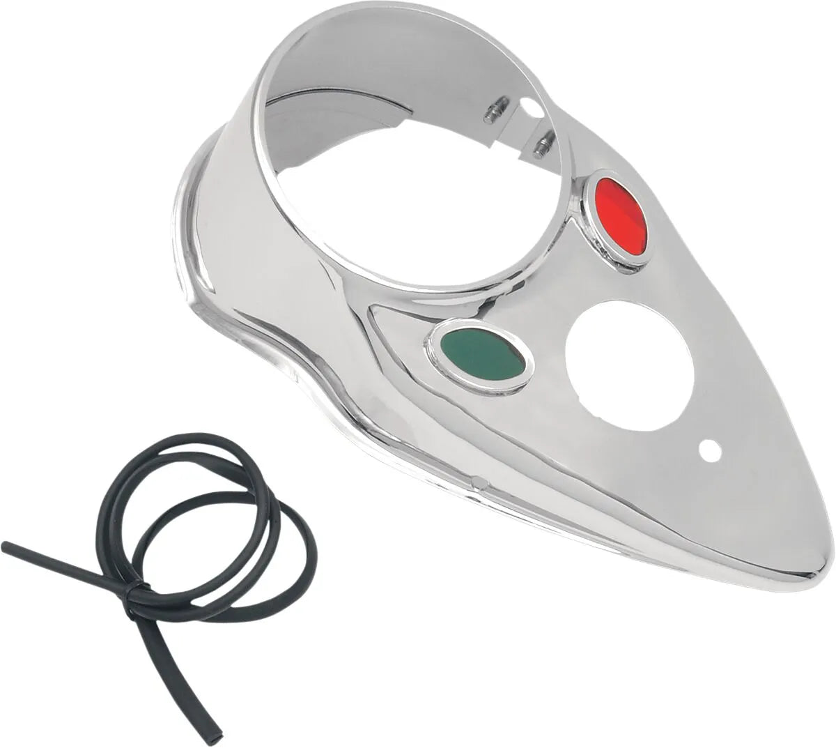 Drag Specialties Cat Eye instrumentbrætbetræk - Krom