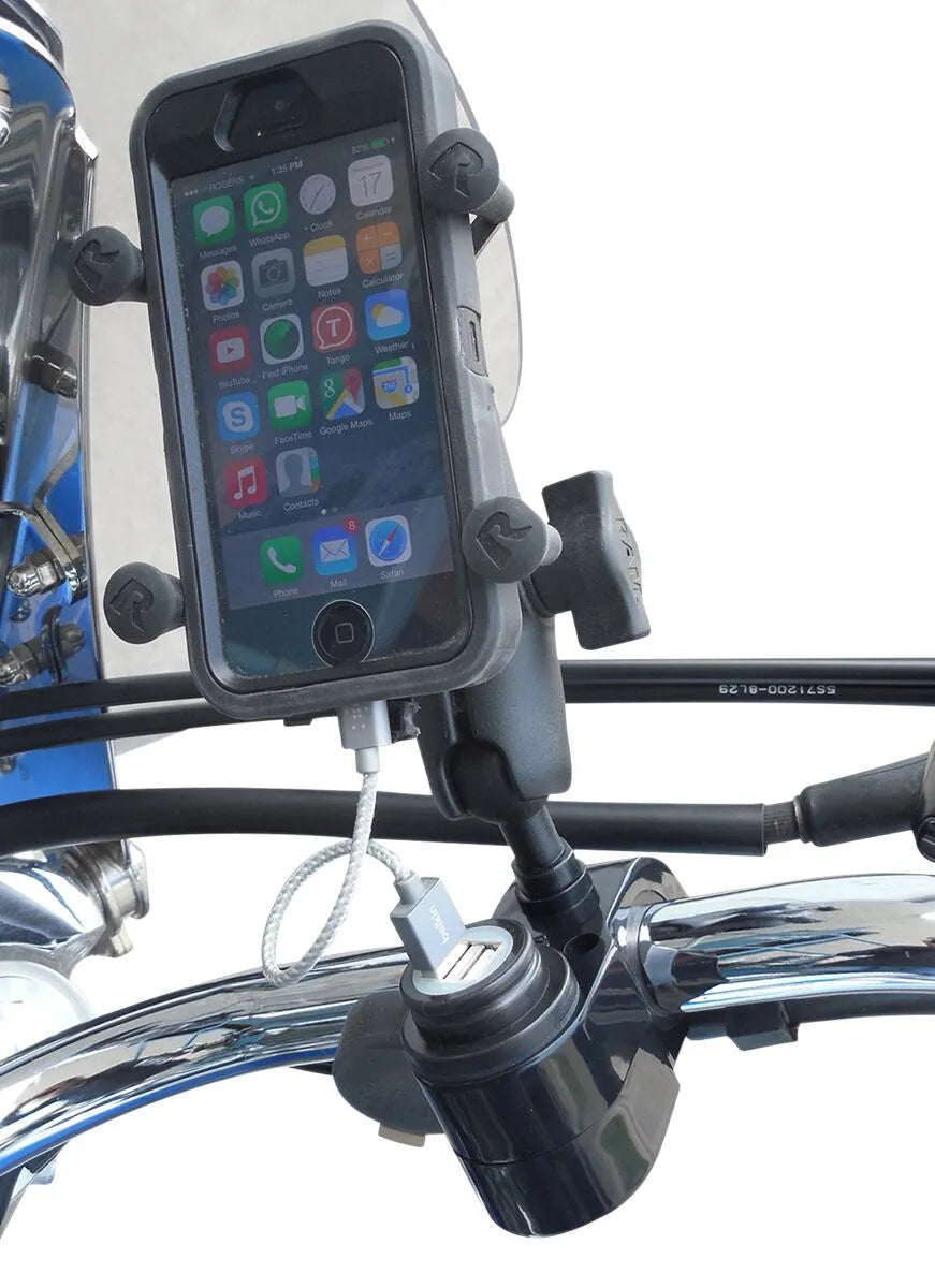 Gears Canada Dobbelt USB-oplader med 1" Kuglebeslag