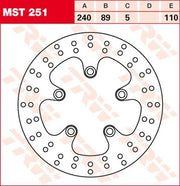 Trw Round Fixed Brake Rotor 220-250mm