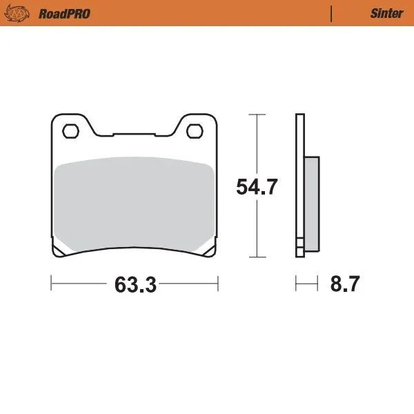 Moto-master Roadpro Sinter Brake Pad Rear