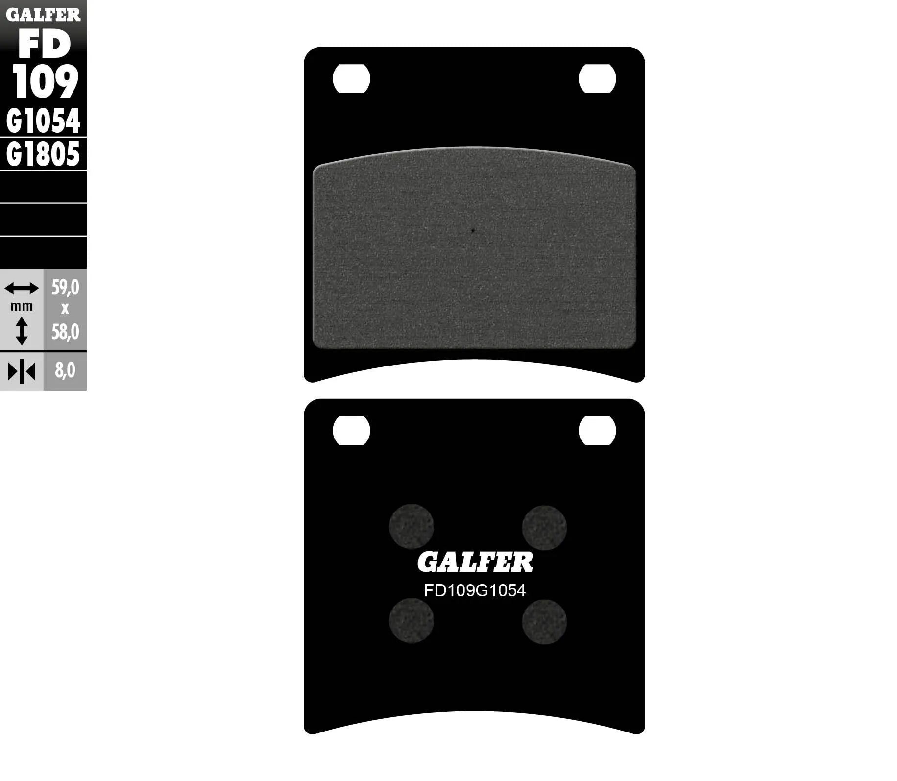 Galfer Semi-metallic Brake Pads For Oem Replacement