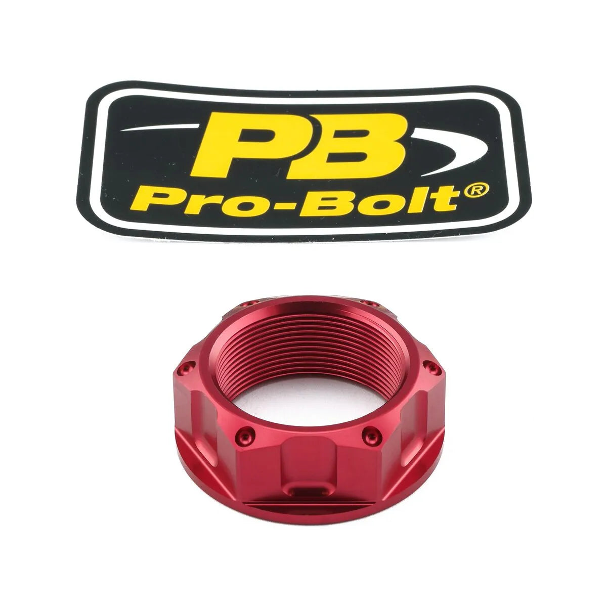 Pro Bolt Aluminium Top Yoke Møtrik - Rød