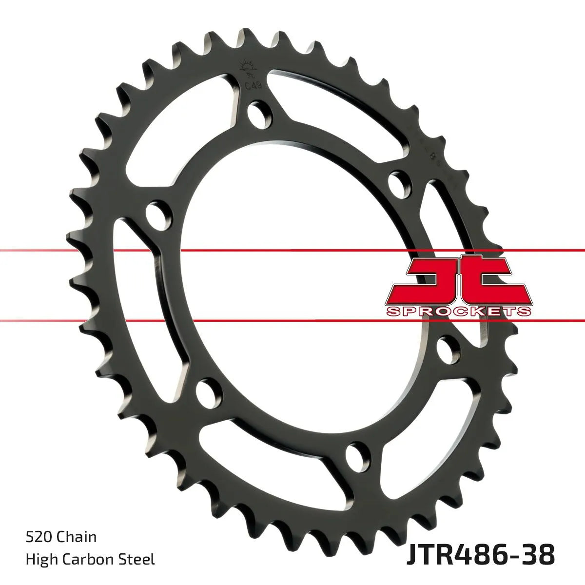 Jt Sprockets Stål Baghjul - 520, 38t