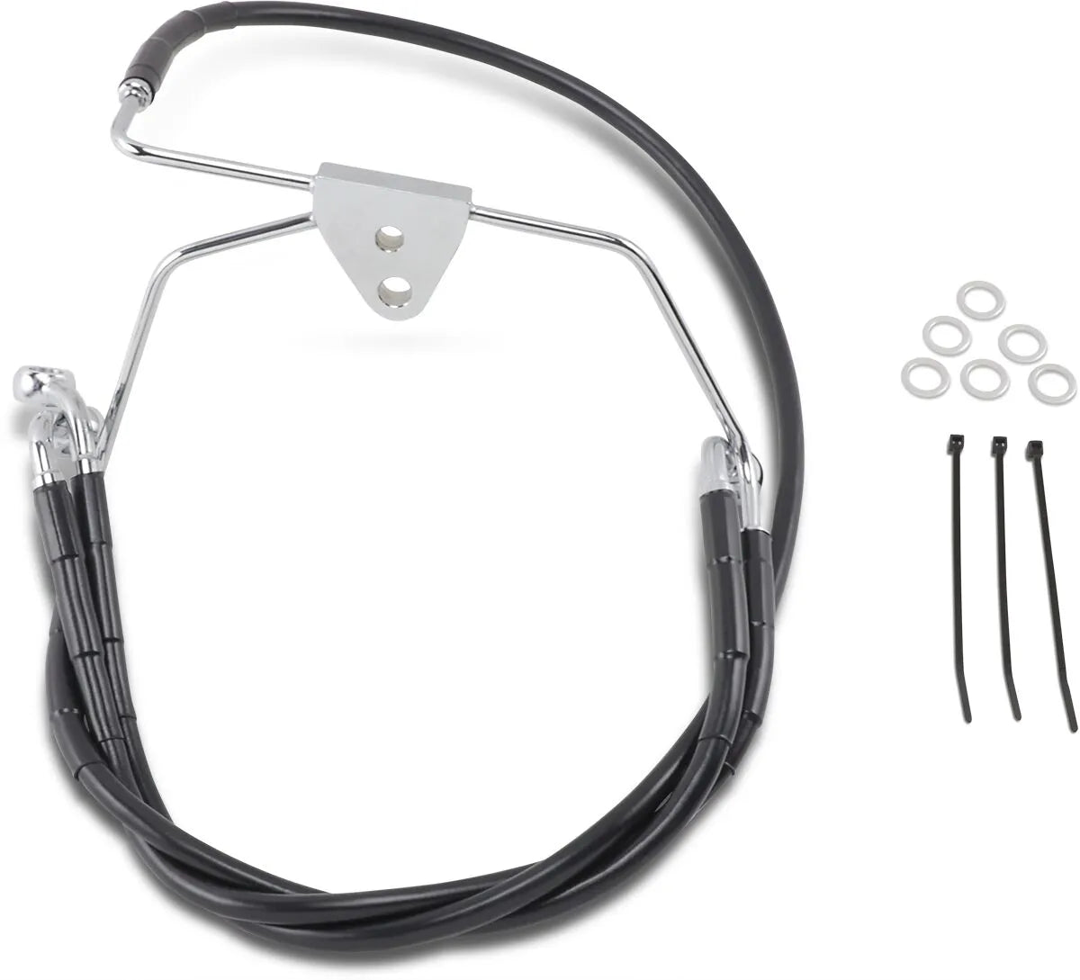 Drag Specialties Extended Black Vinyl Brake Line Kit