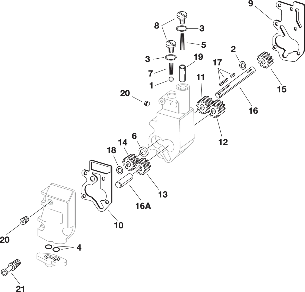 James pakning oliepumpe kontraventil kugleleje udskiftning