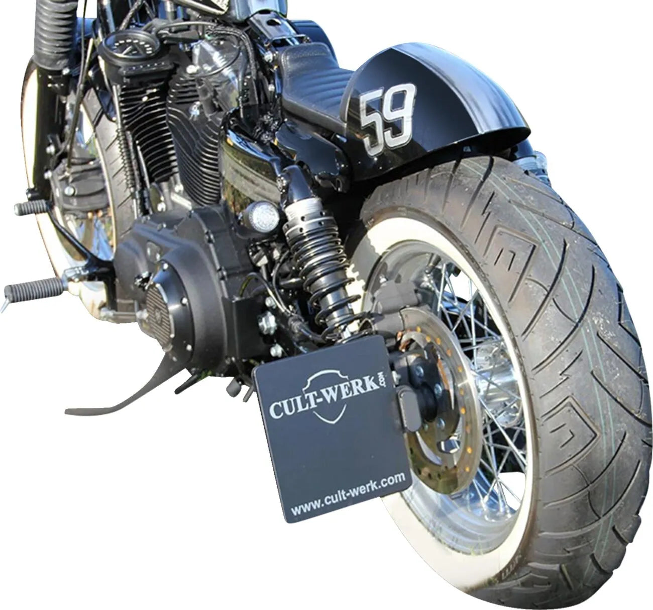 Cult Werk License Plate Holder - Black Steel