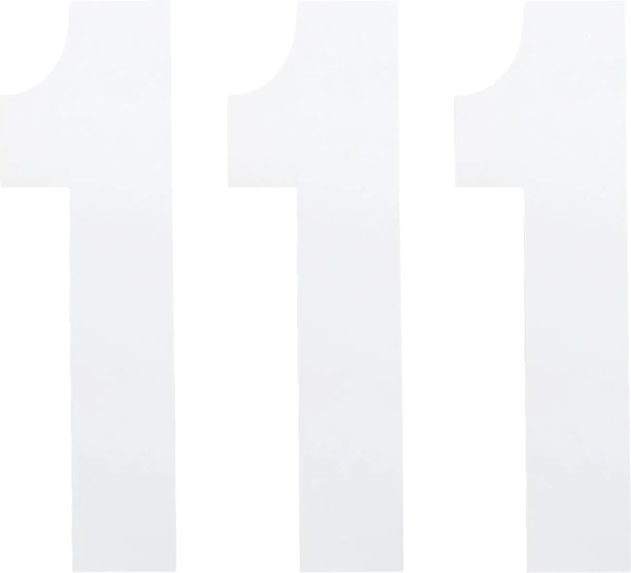 Factory Effex Standard White Numbers 8" Height