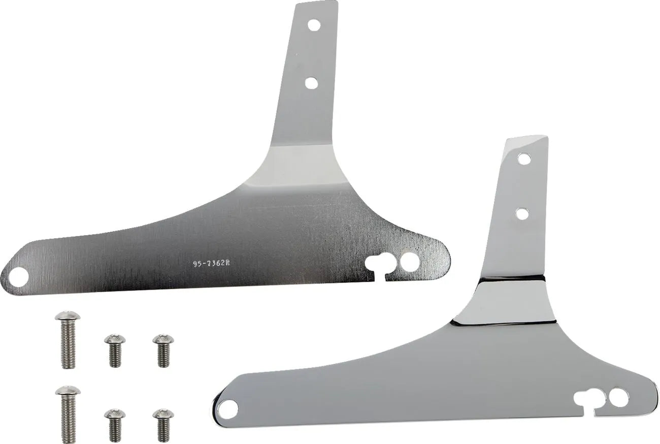 Cobra Square Sissy Bar - Krom, 17 tommer