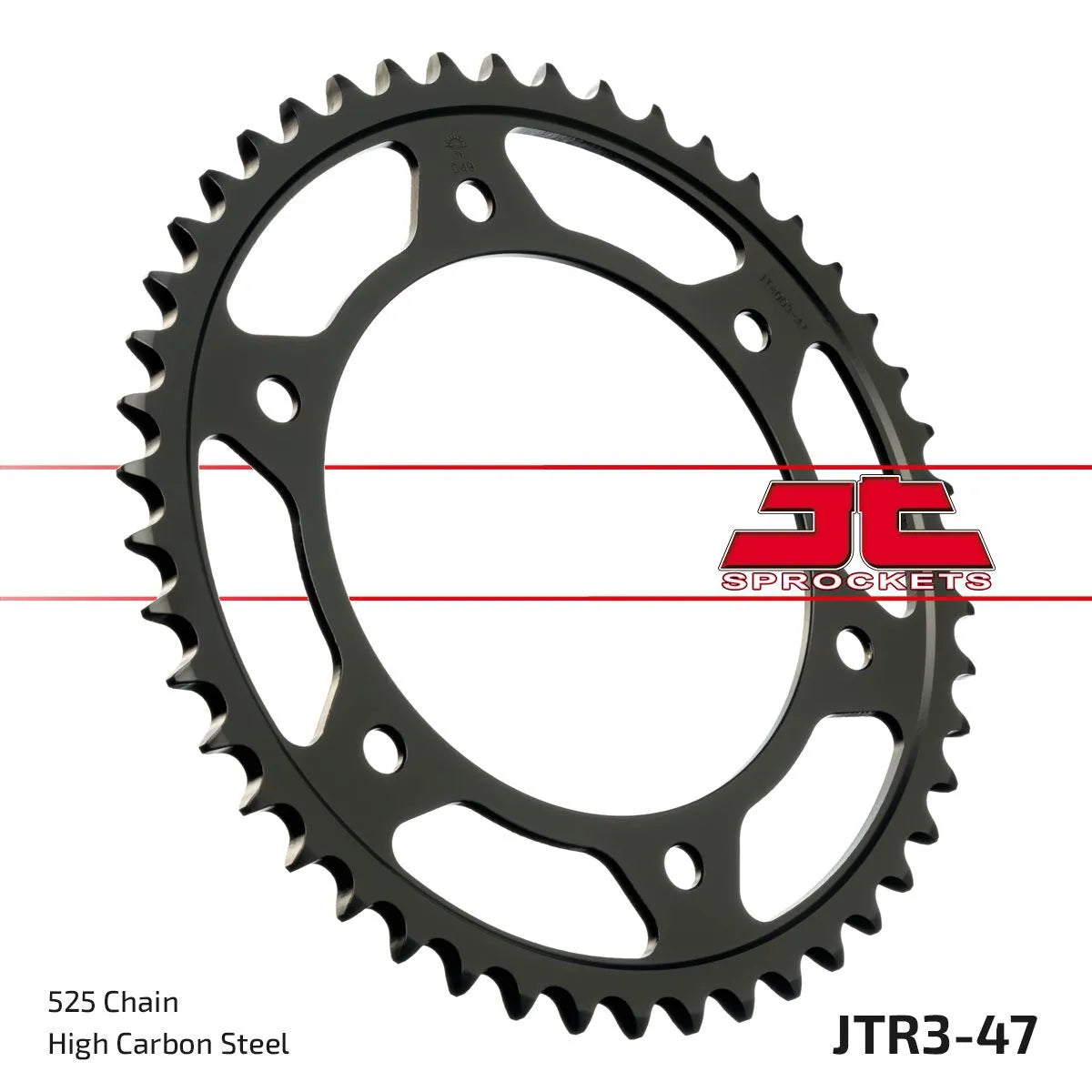 JT Sprockets Baghjul - Sort Zink - 525