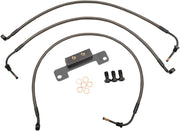 La Choppers Midnight Braided Brake Line Kit