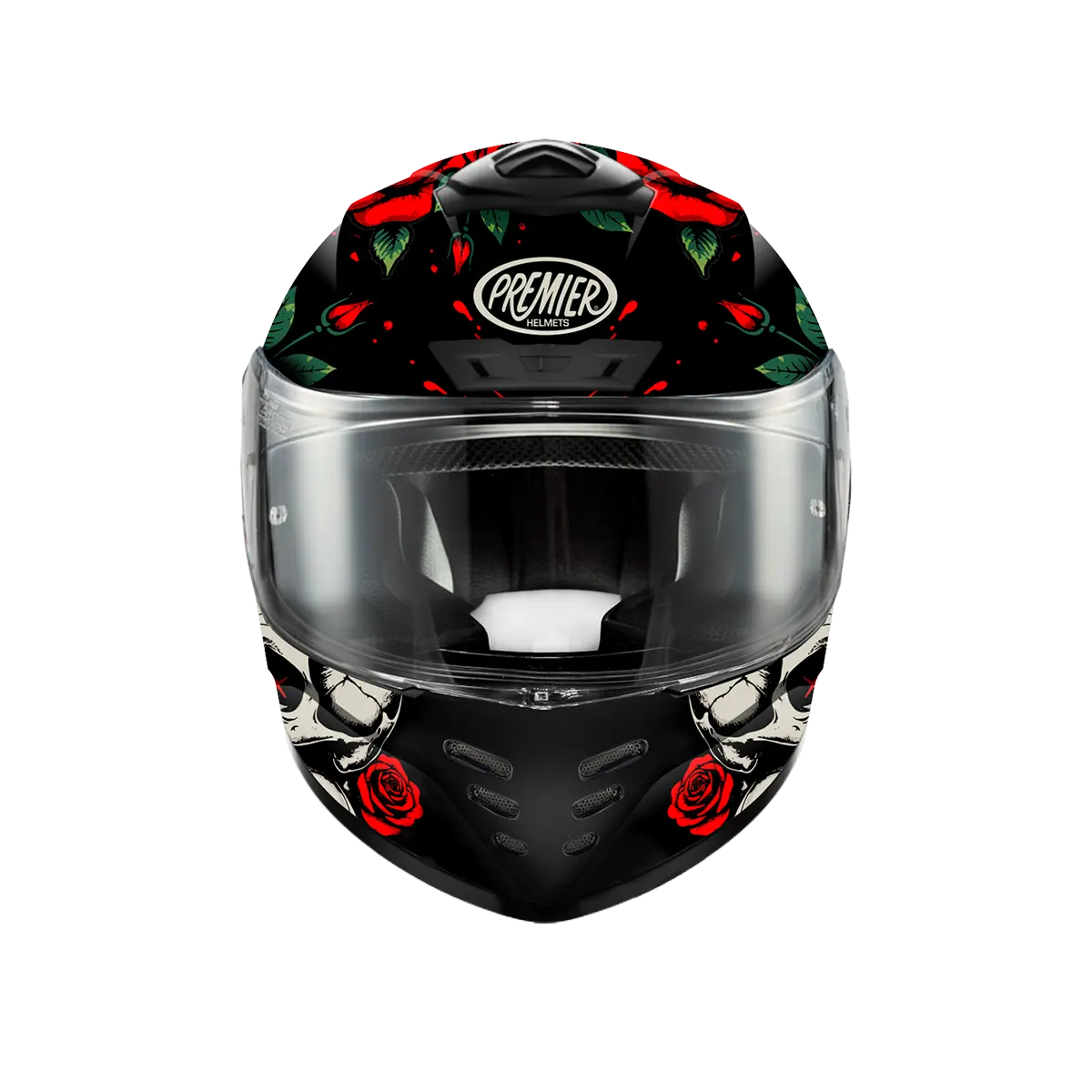 Premier Helmets Monza Ro Full Face Helmet - Black/red/white