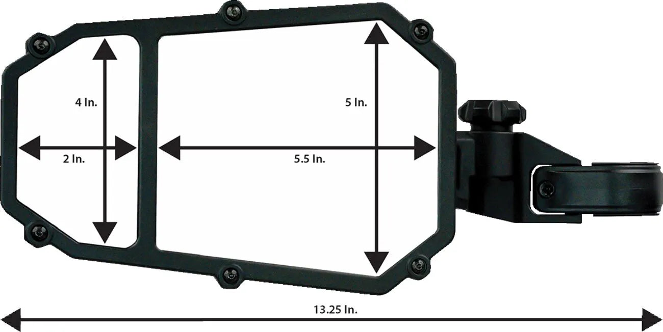 Moose Offroad sidespejl med blind vinkel