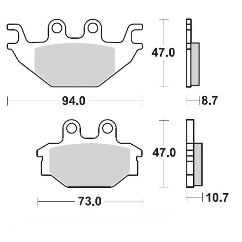 Moto-master Nitro Atv Brake Pads - Sintered Metal