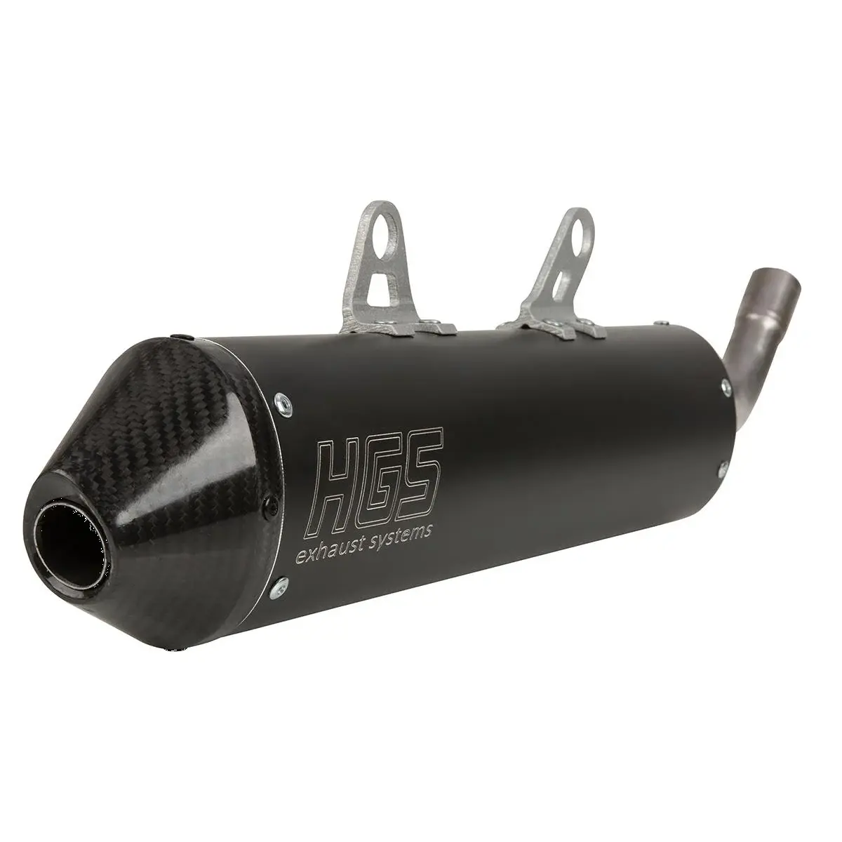 Hgs 2-stroke Silencer With Carbon Fiber End Cap