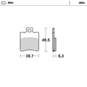 Moto-master Roadpro Sinter Scooter Brake Pad - Sintered Metal