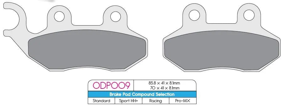 Dp Brakes Odp Organic Brake Pads - Versatile Performance