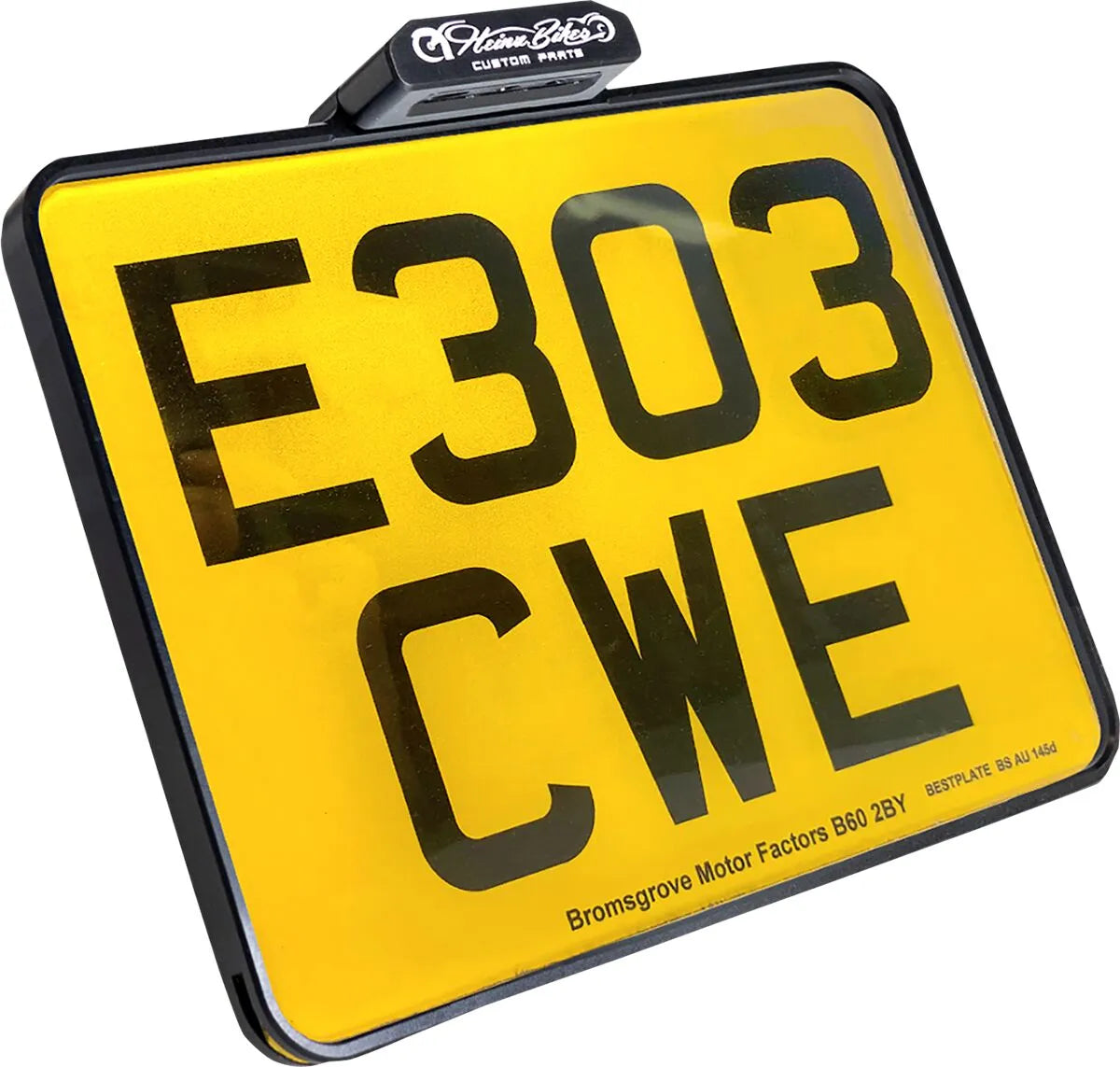 Heinz Bikes License Plate With Led Taillight - Black