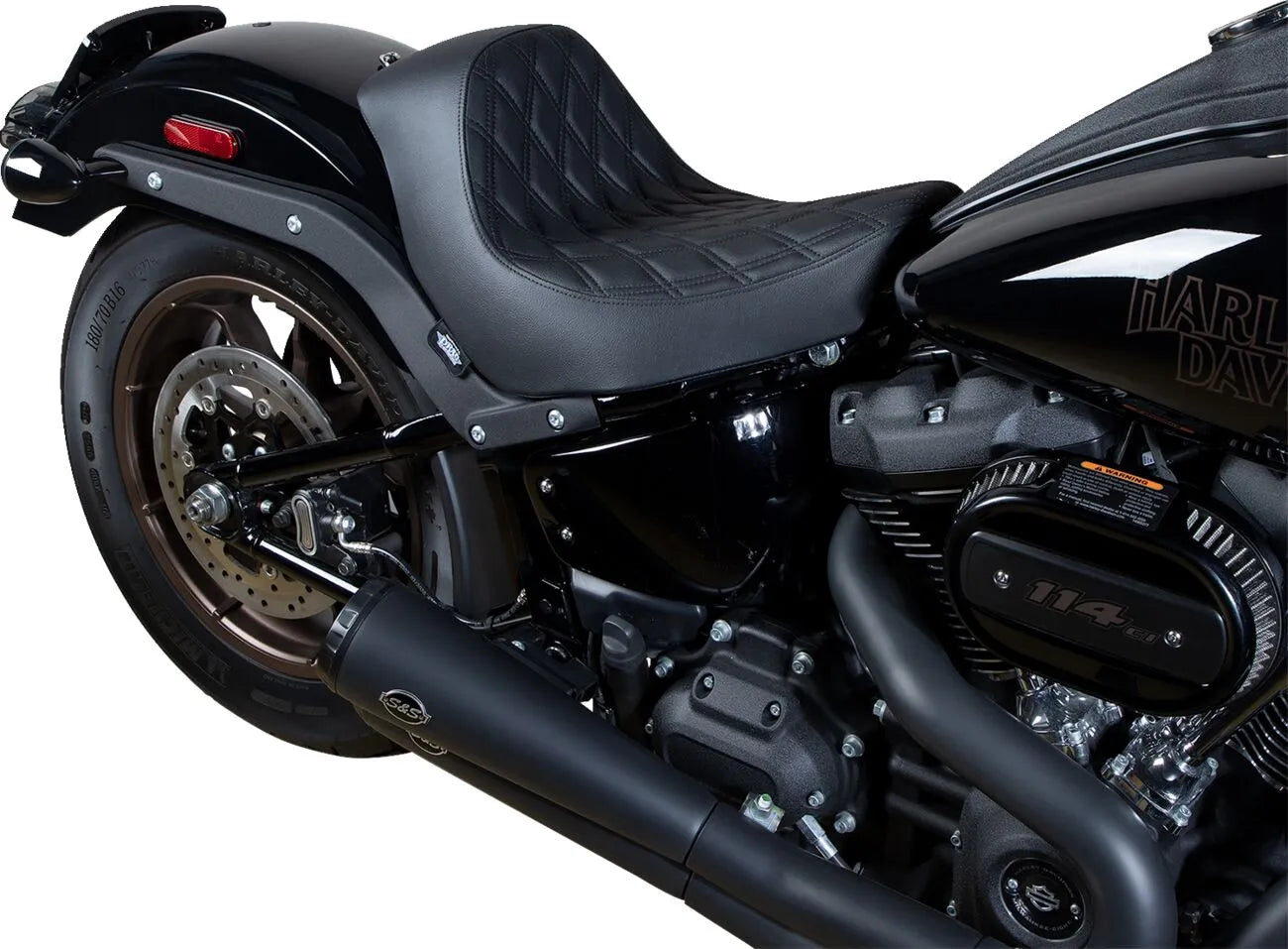 Drag Specialties Solo Sæde - Sort Vinyl