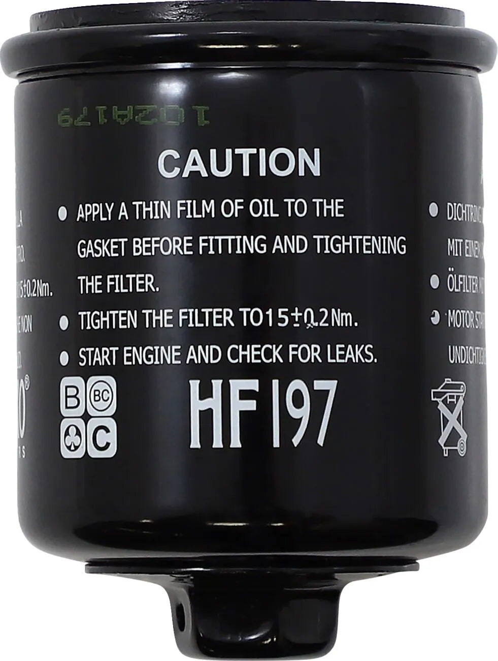 Hiflofiltro oliefilter Hf197