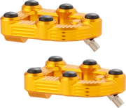 Arlen Ness Mx Fodpind - Guld Billet Aluminium